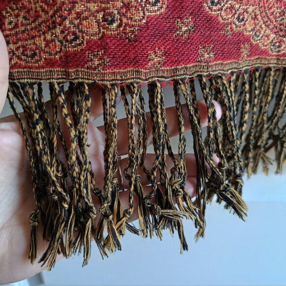 ❄️Pashmina Scarf Shawl Wrap Blanket Reversible Comfortable With Fringe - Picture 7 of 10
